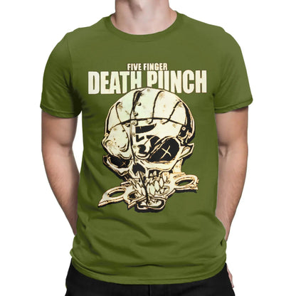Men Women Five Finger Death Punch metal rock band  T Shirt 100% Cotton New Arrival Tee Shirts  Top Clothing