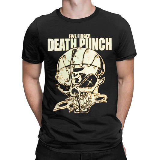 Men Women Five Finger Death Punch metal rock band  T Shirt 100% Cotton New Arrival Tee Shirts  Top Clothing