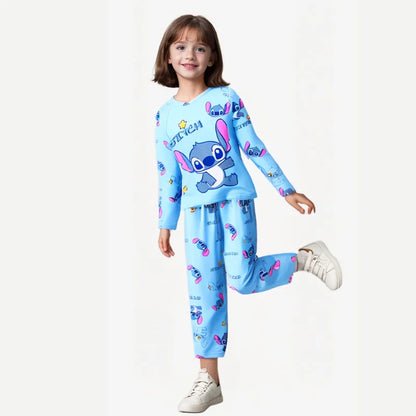 Kids Stitch Pajamas for Boys Girls Home Wear Kids Casual Sleepwear Long Sleeve Pajamas Bottoms Suit Christmas Gifts