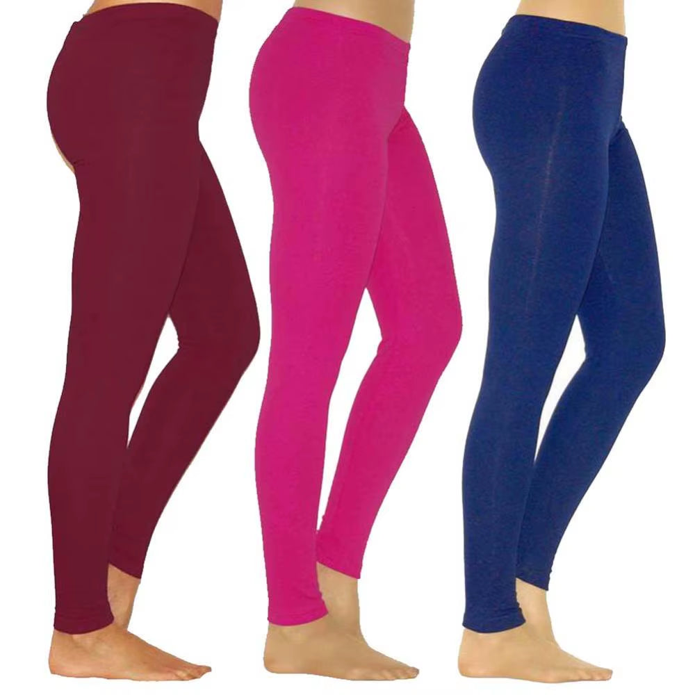 Sport Leggings Women Solid Color Stretchy High Waist Slim Tights Leggings Pencil Pants Trousers