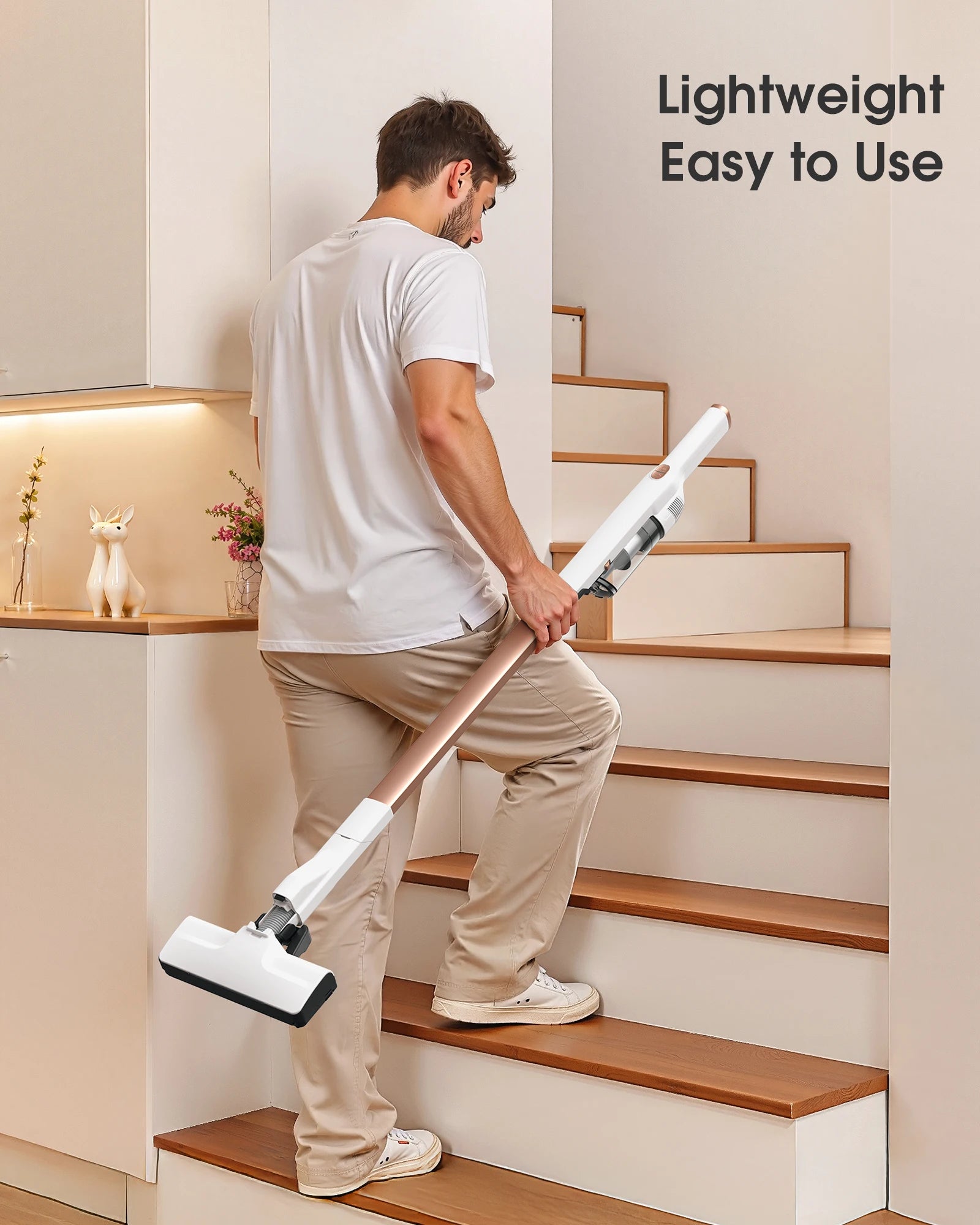 P1 Wireless Vacuum Cleaner Lightweight Floor Washer Edge Cleaning Smart Home（Type C Charging Line, without Charger)