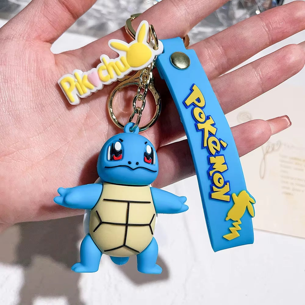 Pokemon Schlüsselanhänger Pikachu Anime Actionfigur Spielzeug Kawaii Cartoon Mode Charmander Psyduck Puppe Schlüsselanhänger Auto Tasche Anhänger Kindergeschenk
