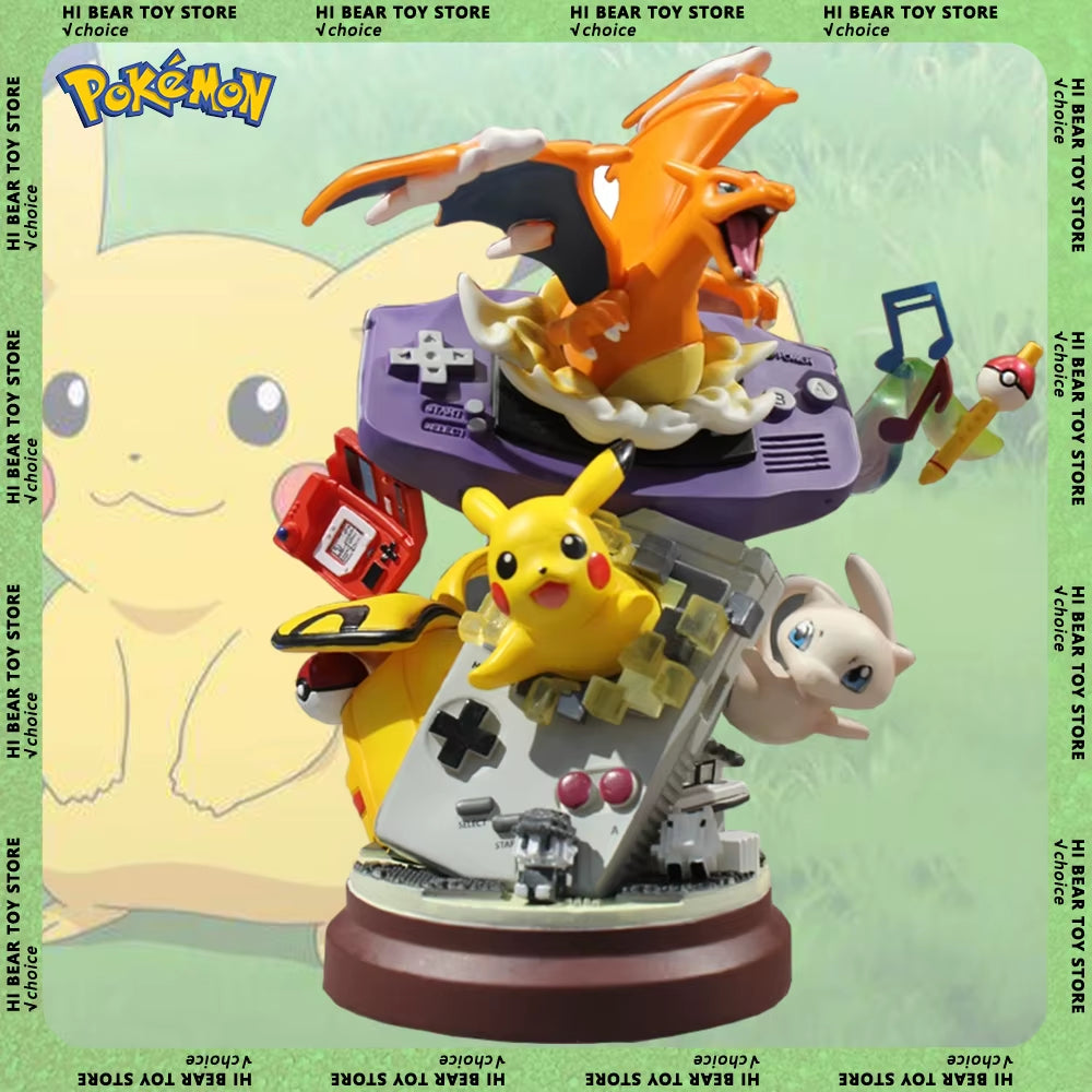 20Cm Pokemon Pikachu Anime Figure Pikachu Game Machine Model Gameboy Pika Mew Charizard Doll PVC Statue Ornament Decora Toy Gift