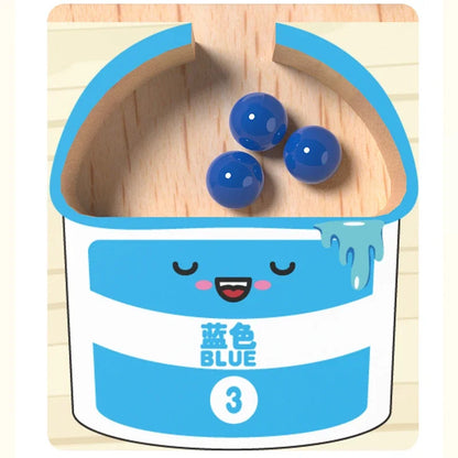 Montessori Magnetische Farbsortierspiele, Labyrinthbrett, Stift, bewegliche Perlenspiele, Holzsteuerung, sensorisches Spielen, pädagogisches Spielzeug für Kinder