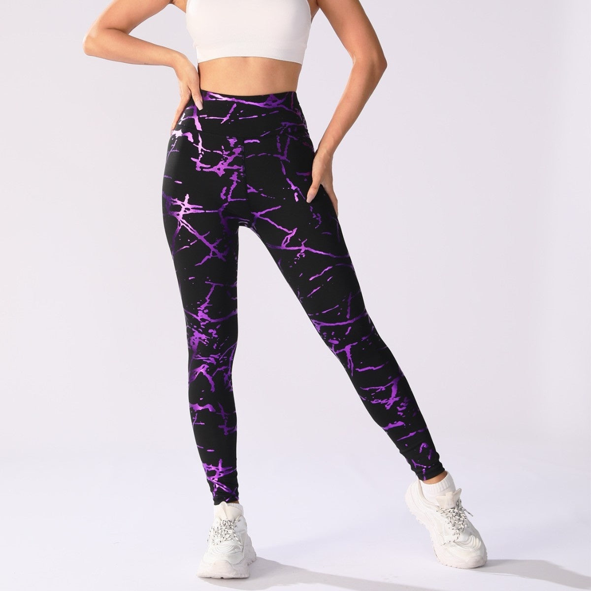 Bronzing Yoga Hosen Damen Hochtailliertes Beinlänge mit Hüftaufbau Sonnenschutz Kompression Passform Tummy Control für Sommer Herbst Winter und Frühling