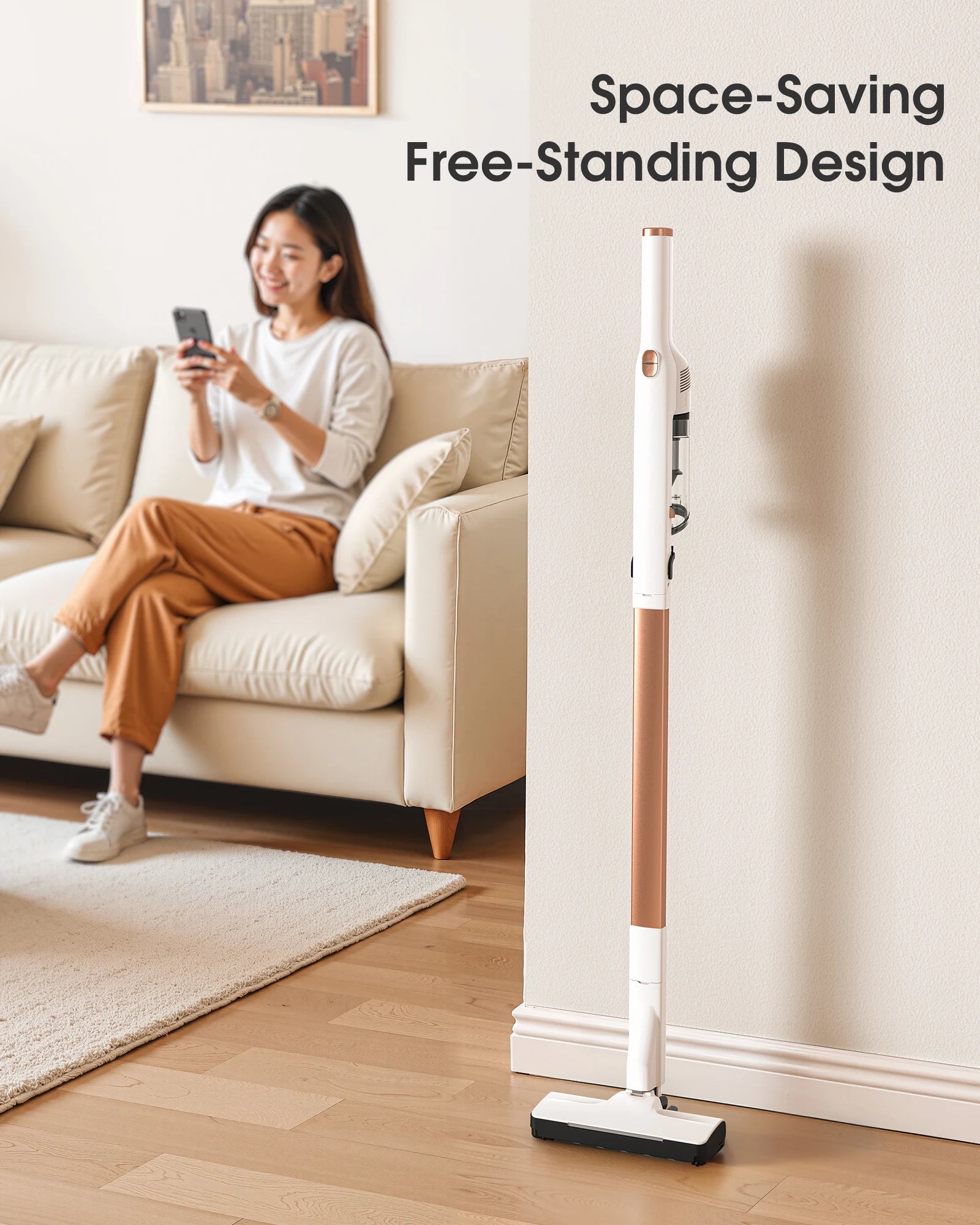 P1 Wireless Vacuum Cleaner Lightweight Floor Washer Edge Cleaning Smart Home（Type C Charging Line, without Charger)